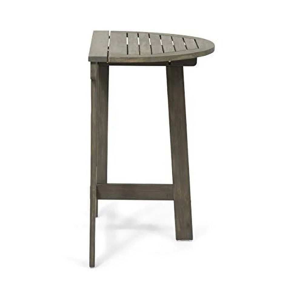 Gray Folding Acacia Wood Bistro Table S163
