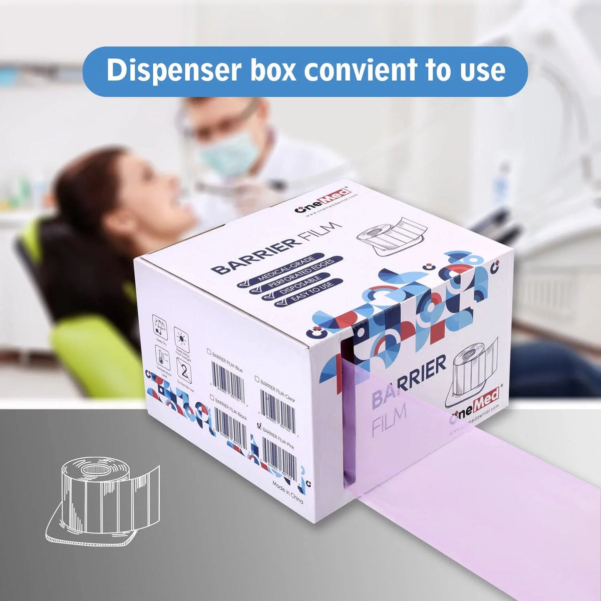 4" x 6" Disposable Dental Barrier Film 3 Rolls T341052