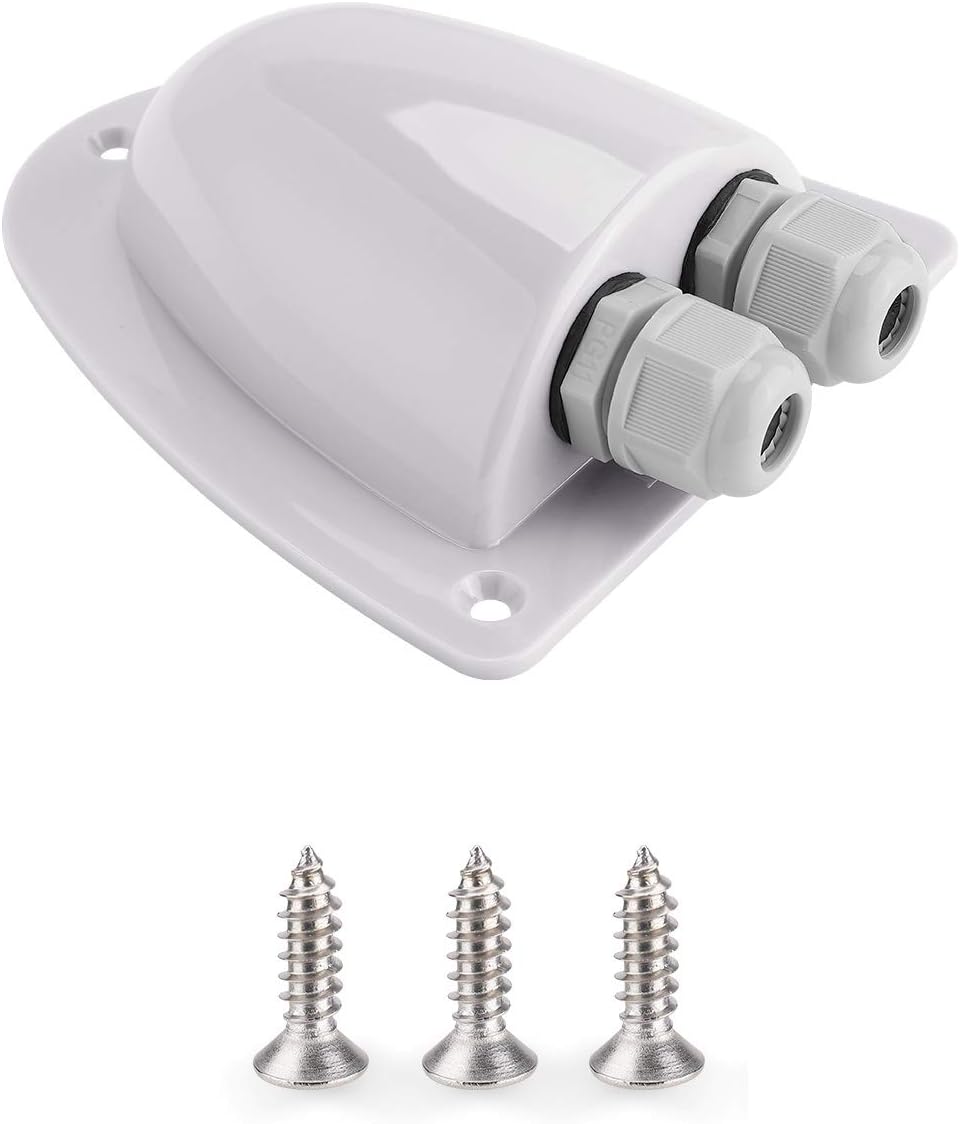 Solar Weatherproof Double Cable Entry Gland for RV Roof, Pack of 2 A793267