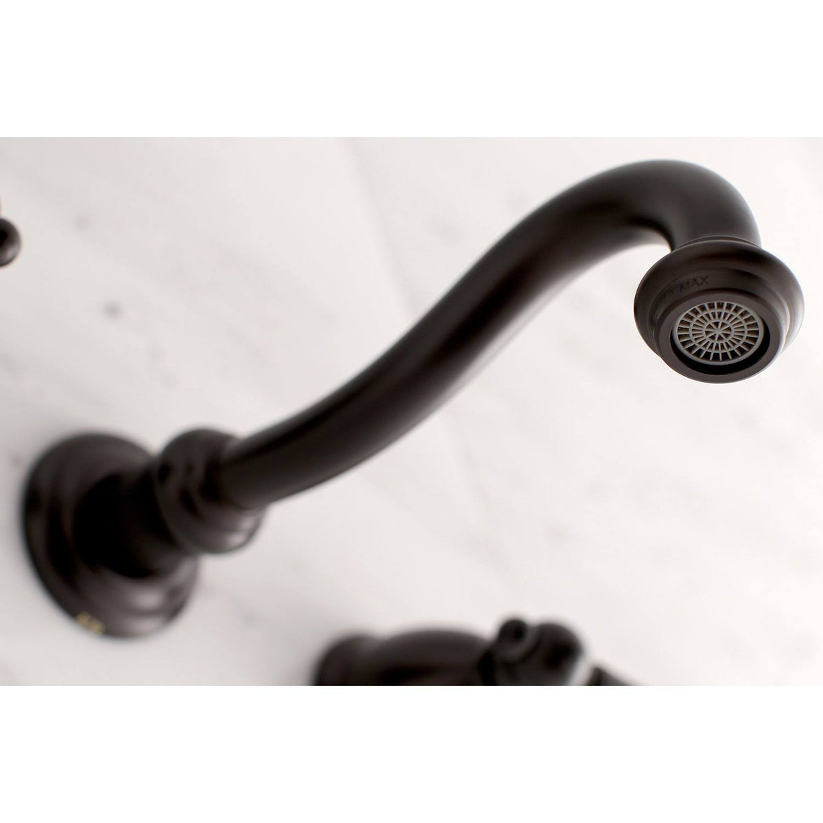 Vintage 2-Handle Wall Mount Bathroom Faucet, Matte Black Q98135