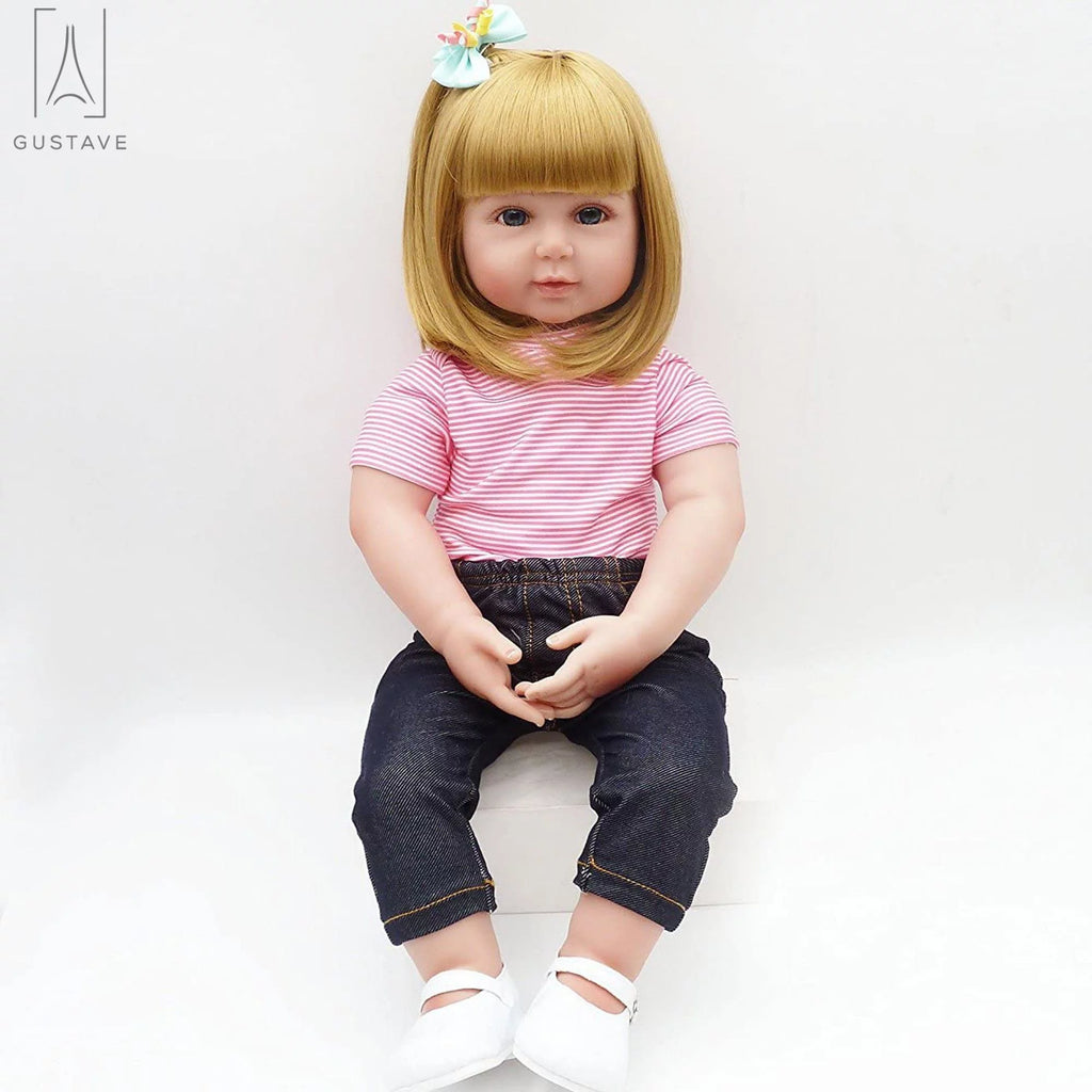 24 Inch Blond Hair Silicone Vinyl Baby Doll L503
