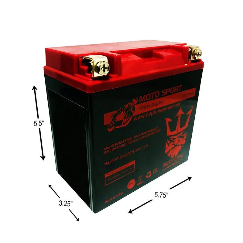YTX14-BS SLA Powersport Replacement Battery C3487