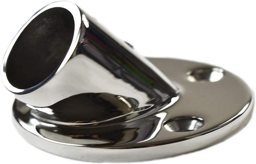 1'' Round Base 45 Degree Tube Base Boat Hand Railing Fittings B6530