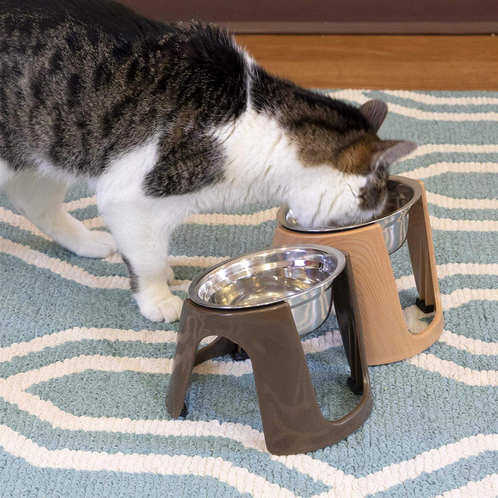 Raised Stainless Steel Food Bowls I43859