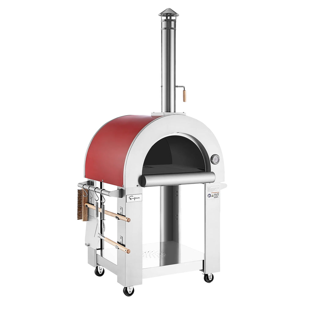 Wood Burning Outdoor Pizza Oven in Stainless Steel C57569