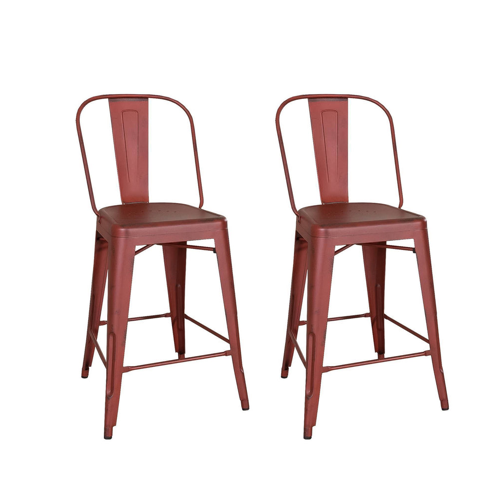 Red Back Counter Stool Set of 2 Z885262