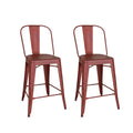 Red Back Counter Stool Set of 2 Z885262