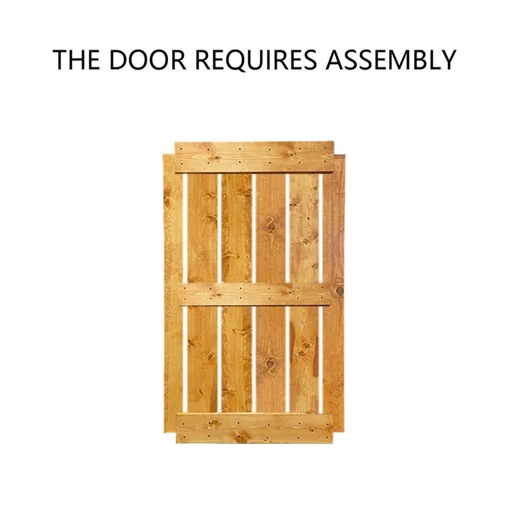 72 in. x 84 in. Solid Pine Wood Interior Double Sliding Barn Door with Hardware Kit J110524