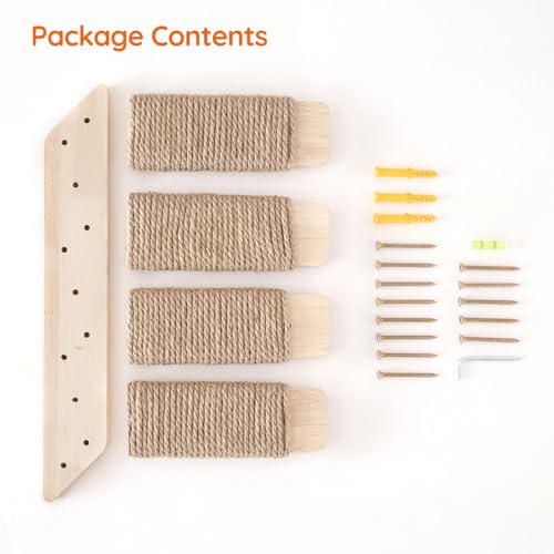 Wood Wall Mounted Cat Wall Shelves Set of 2 K328054
