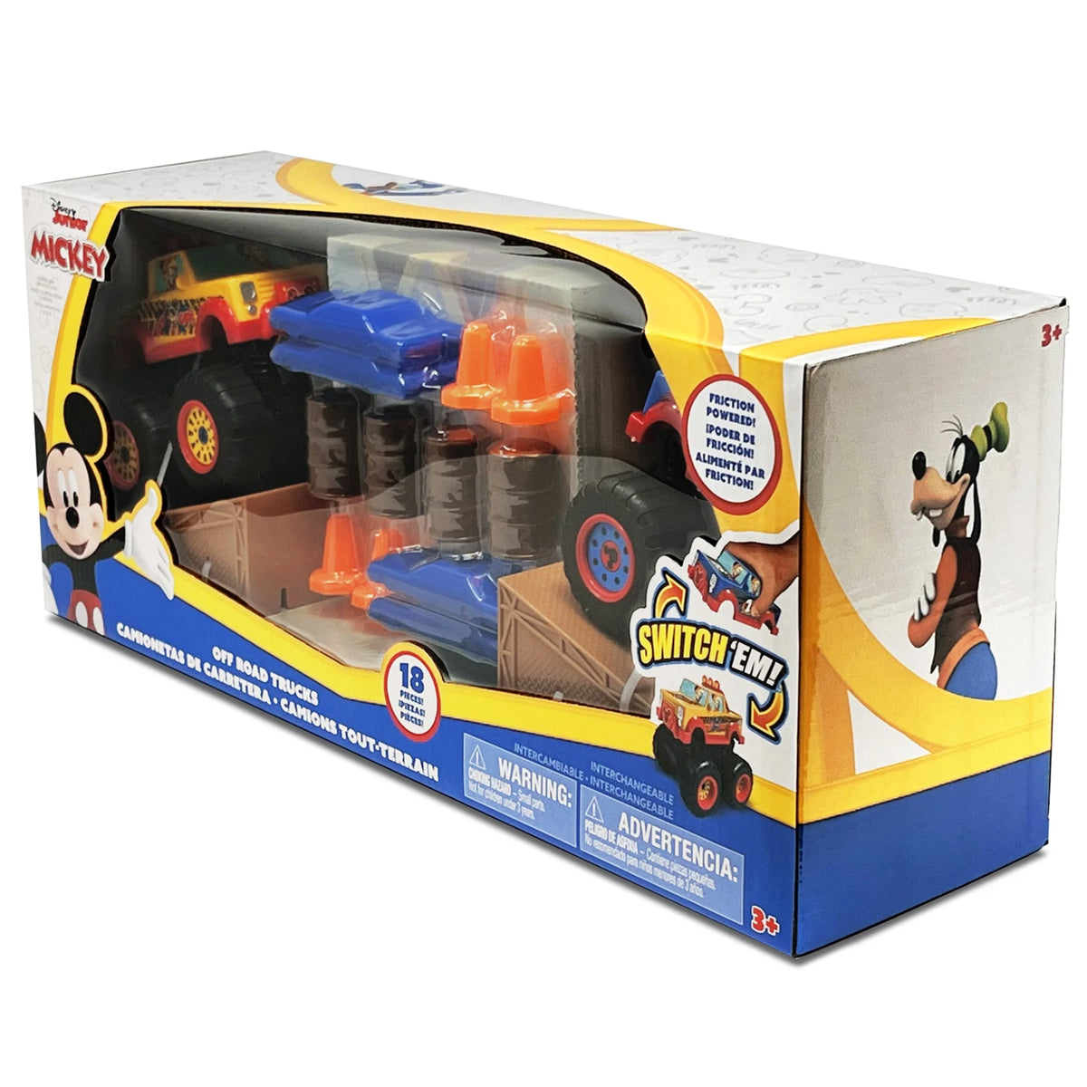 18 Piece Friction Powered Monster Truck Playset Y289