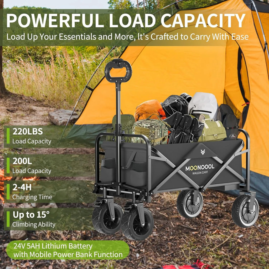 Collapsible Electric Utility Wagon with 8" All-Terrain Wheel F3123