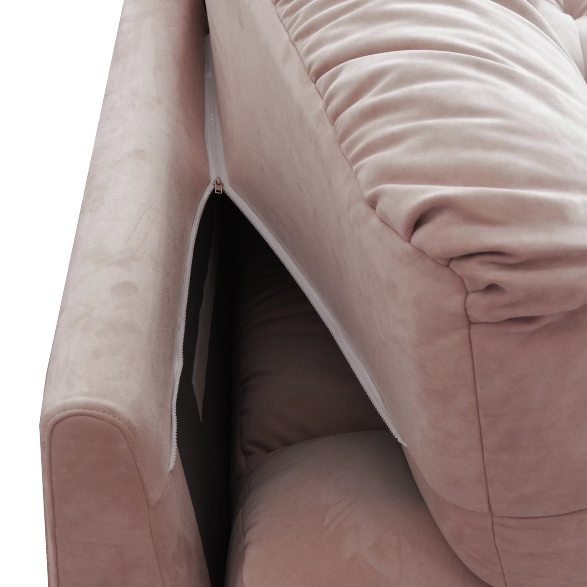 Pink Velvet 3-Seat Sofa I197789