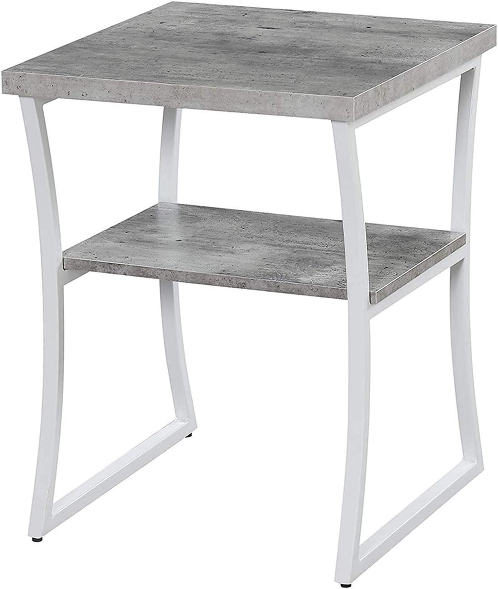 Faux Birch White Frame End Table Pack of 2 H9791