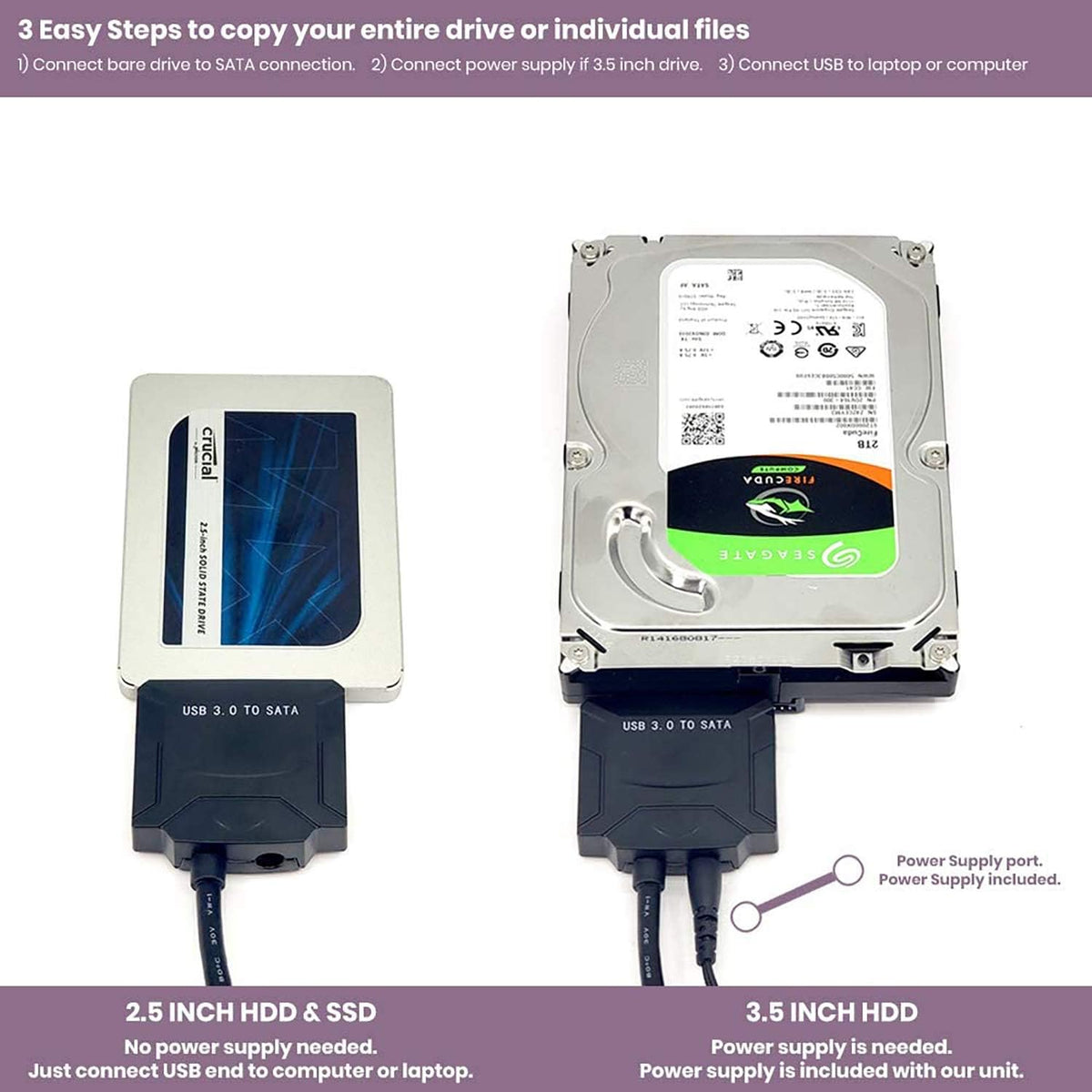 6TB Internal Hard Drive Upgrade Kit with Seagate Barracuda ST6000DM003 T5453