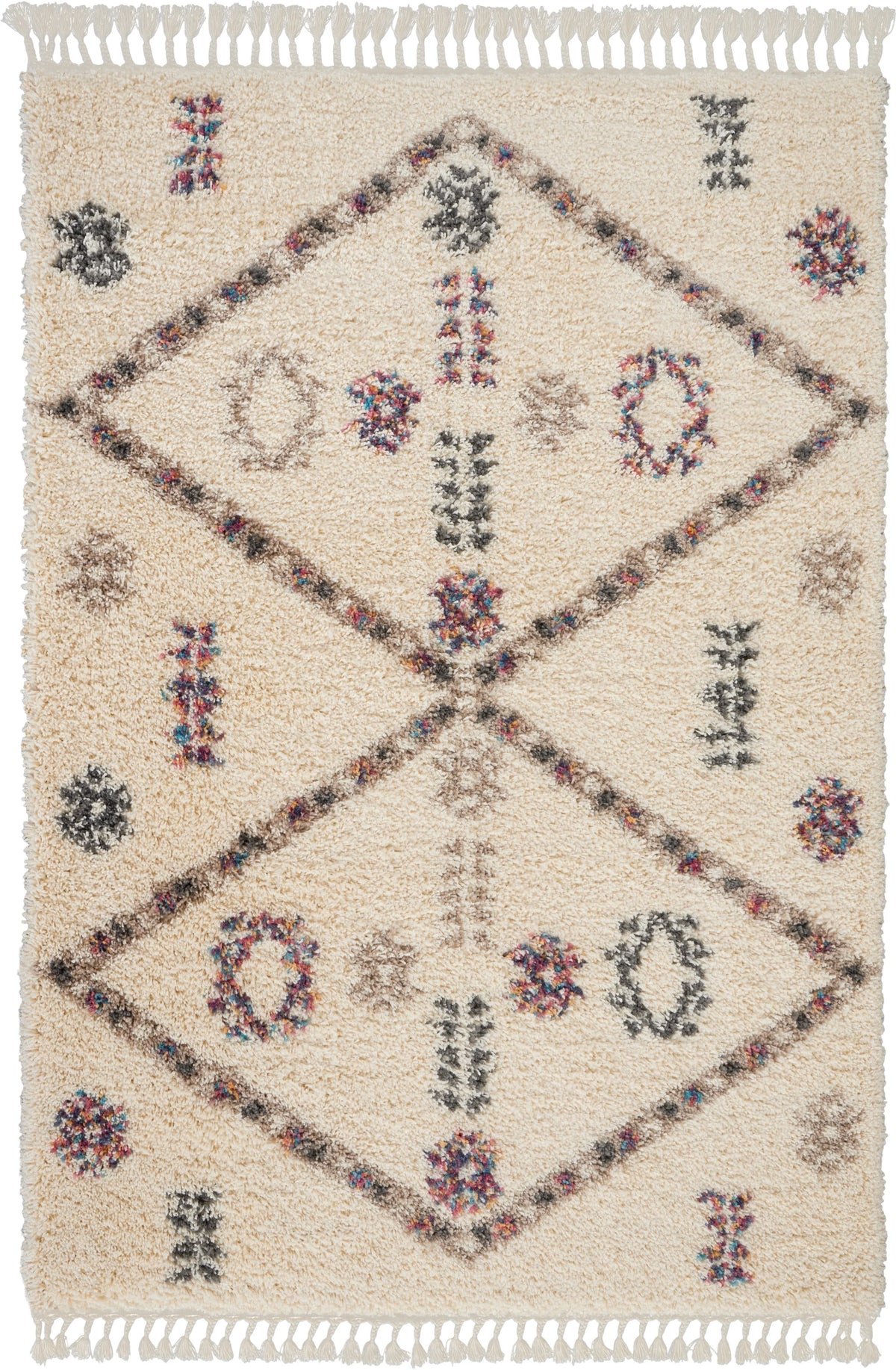 Ivory Shag Area Rug C31852