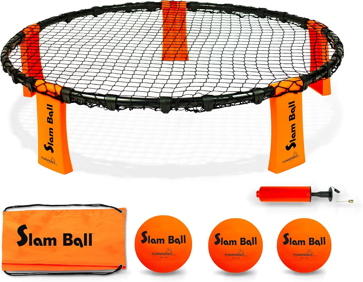 Spike Ball Game with Playing Net, 3 Balls, Carrying Bag and Rules J85780