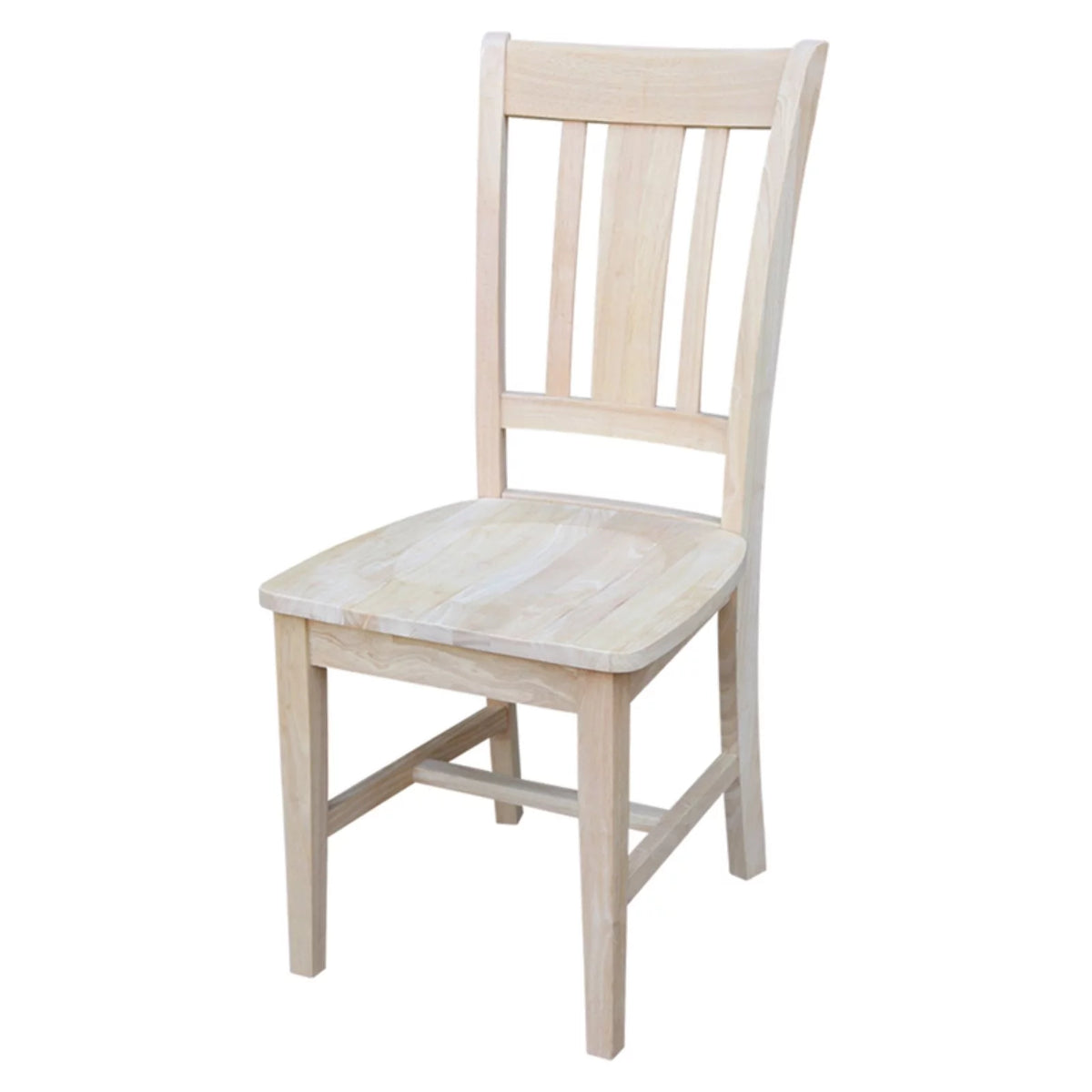 Unfinished Slat Back Dining Chair Set of 2 B6833