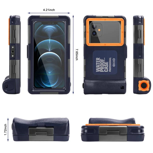 Waterproof Protective Case for Phones Up to 6.9 Inch with Lanyard G4117