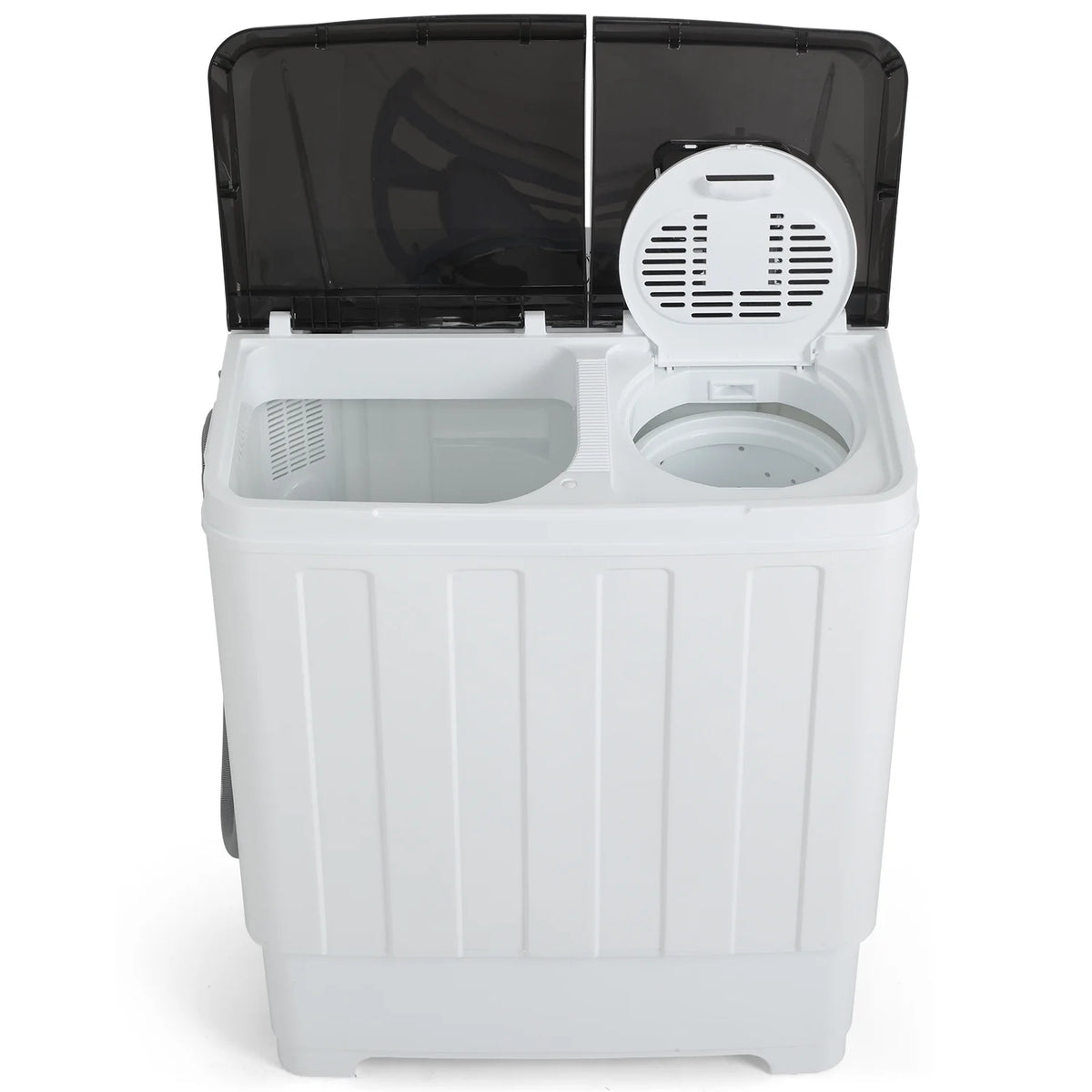 Portable 30LBS Twin Tub Mini Compact Laundry Washer Spinner Combo White Gray P18561