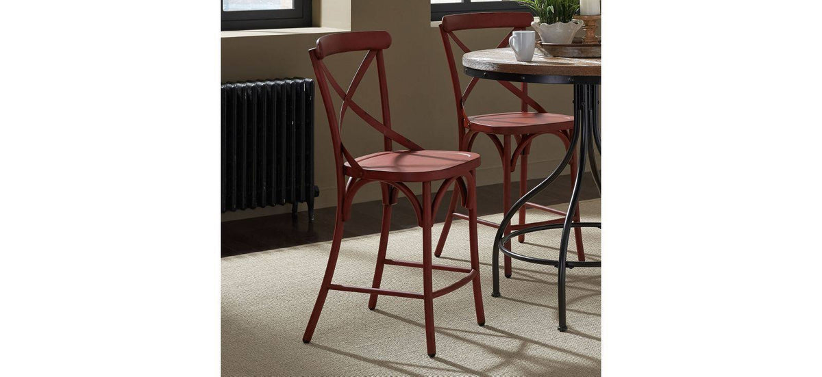 Red Back Counter Stool Set of 2 Z885262