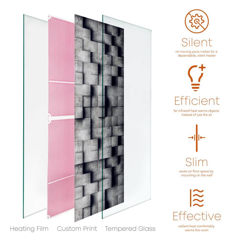 Wall-Mounted Glass Radiant Heater M7859