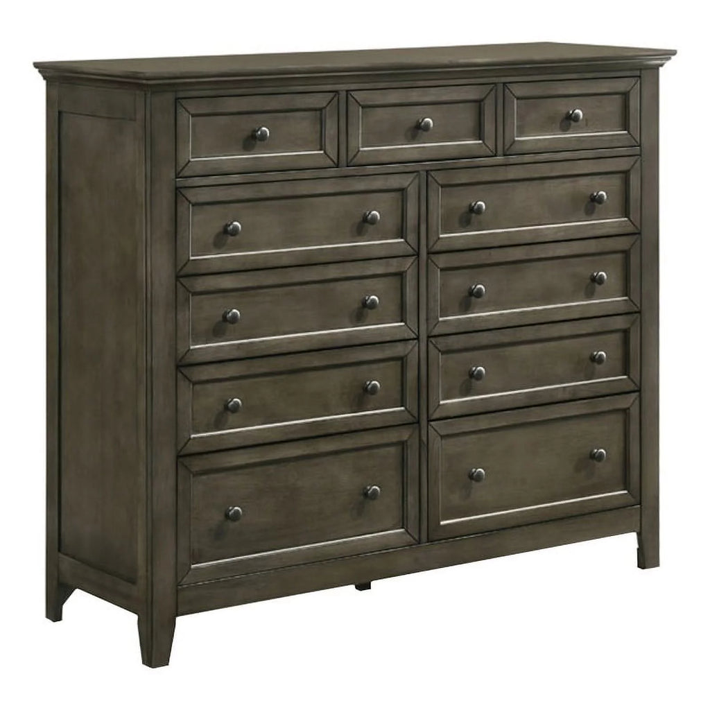 Gray 11-Drawer Wood Gentlemen's Chest T54222
