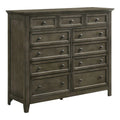 Gray 11-Drawer Wood Gentlemen's Chest T54222