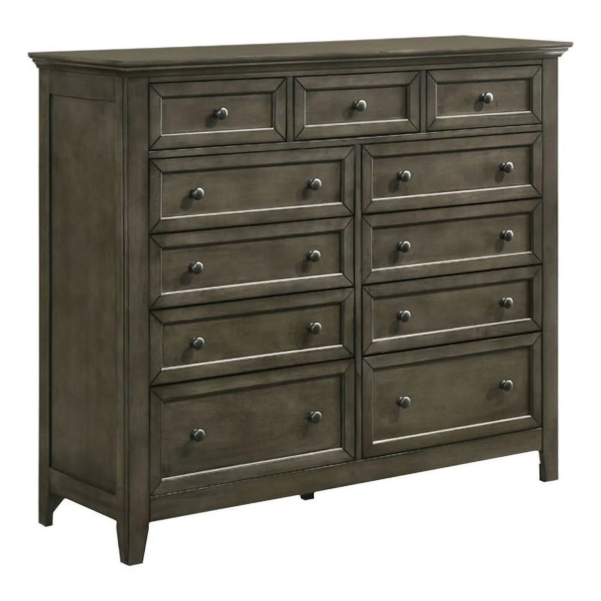 Gray 11-Drawer Wood Gentlemen's Chest T54222