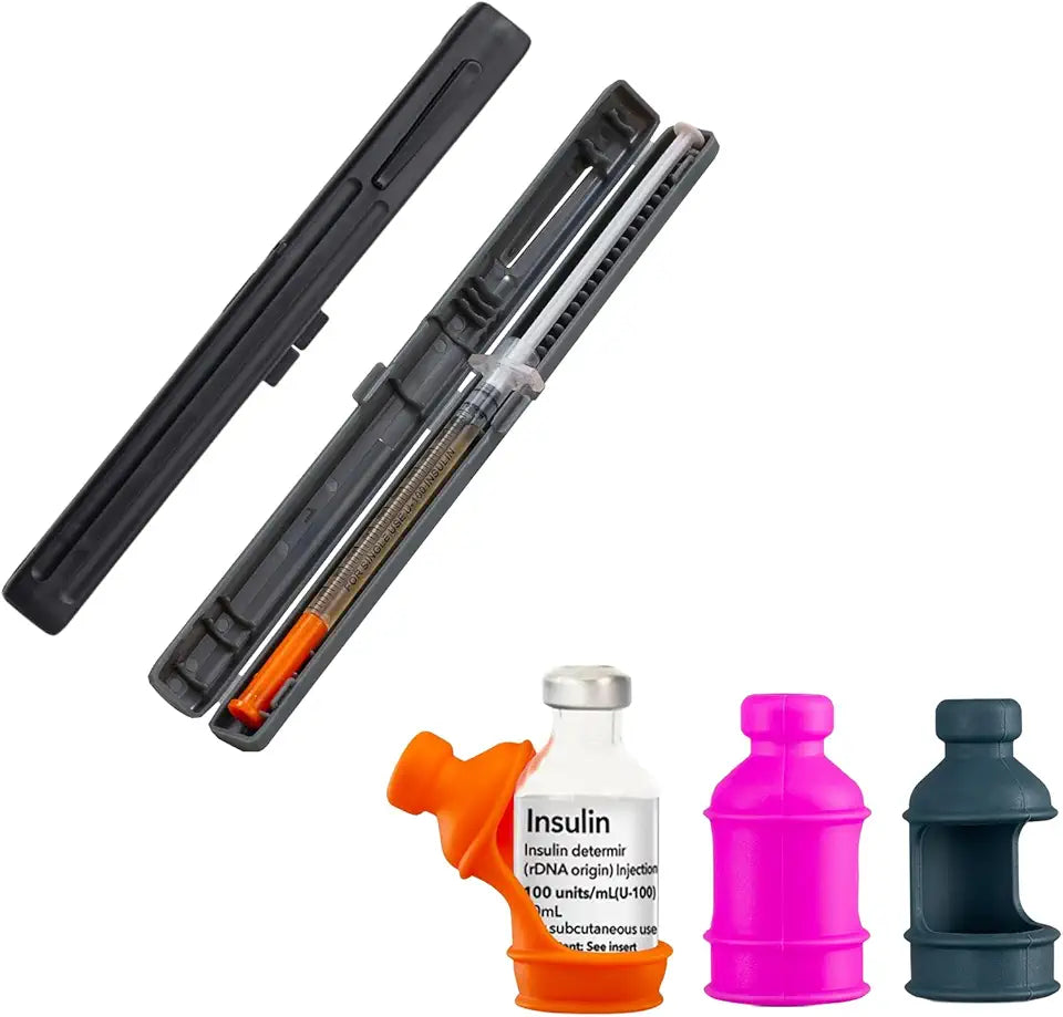 3 Pack Insulin Vial Protector Sleeves and 2 Pack Prefilled Syringes J3314