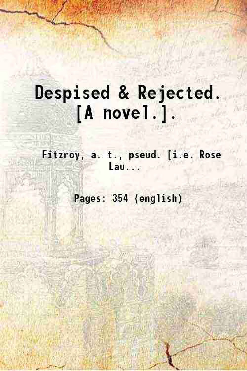 Despised & Rejected Novel Hardcover X55334