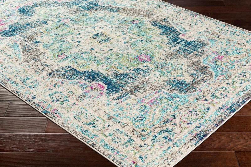 Navy Traditional Runner Area Rug Q981538