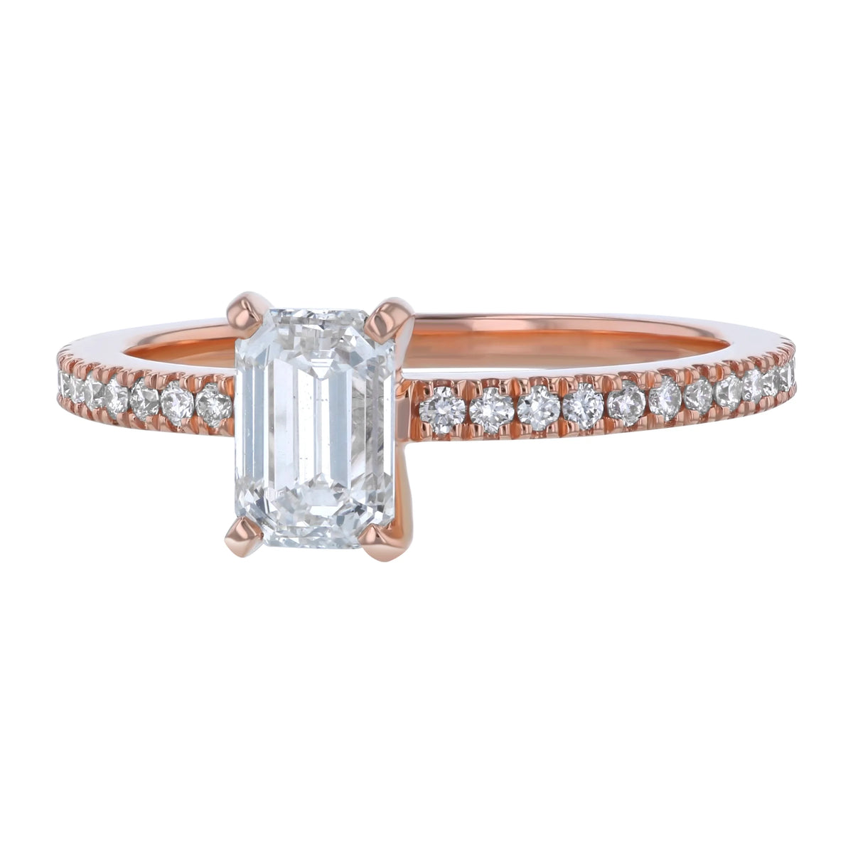 Emerald-cut Diamond Engagement Ring K652