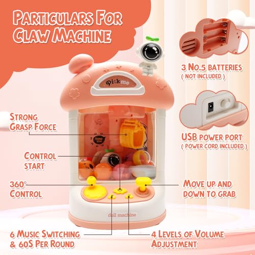 Pink Mini Claw Machine with Music and Light X647