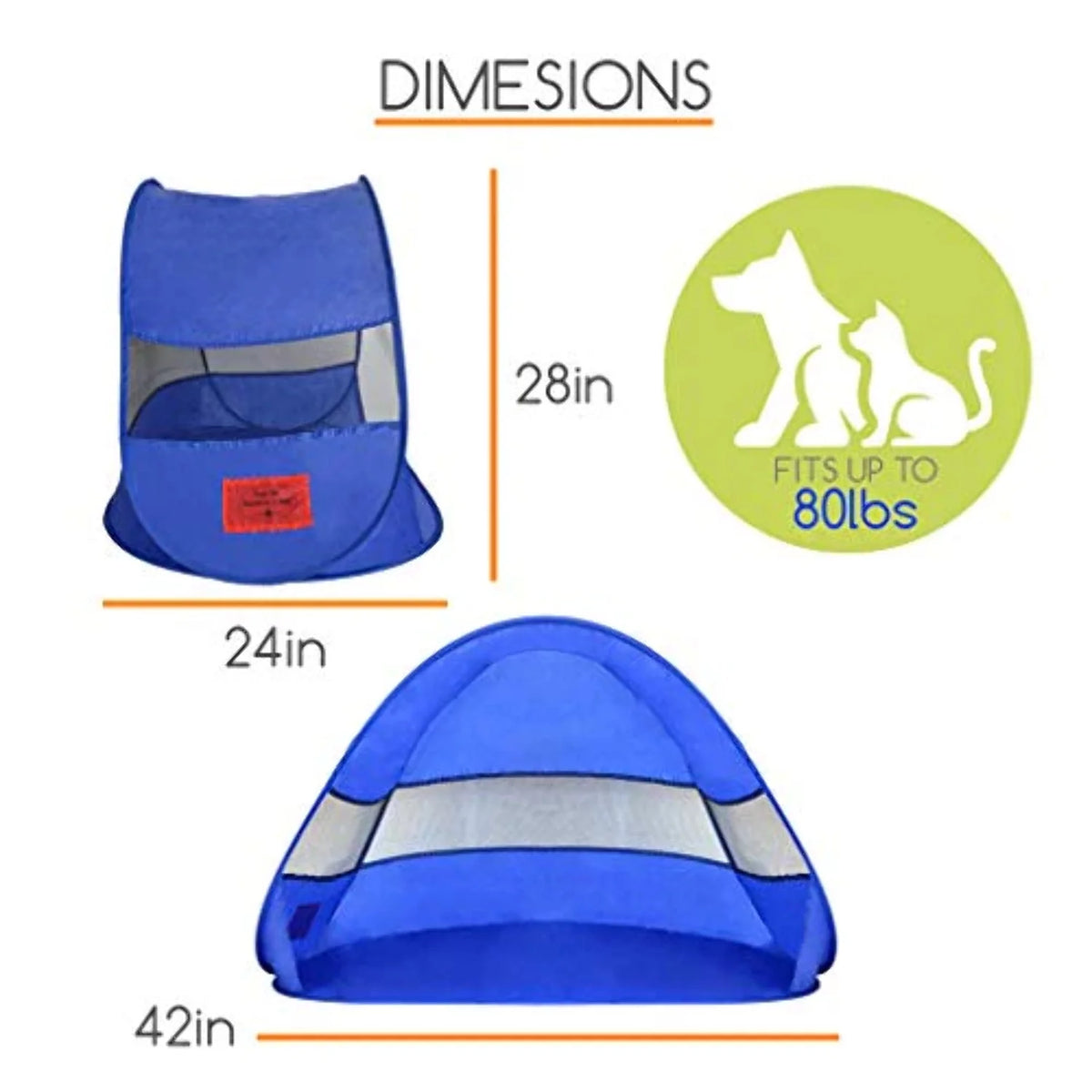 Pop Up Dog Shelter Weather Resistant Doggy Tent P607
