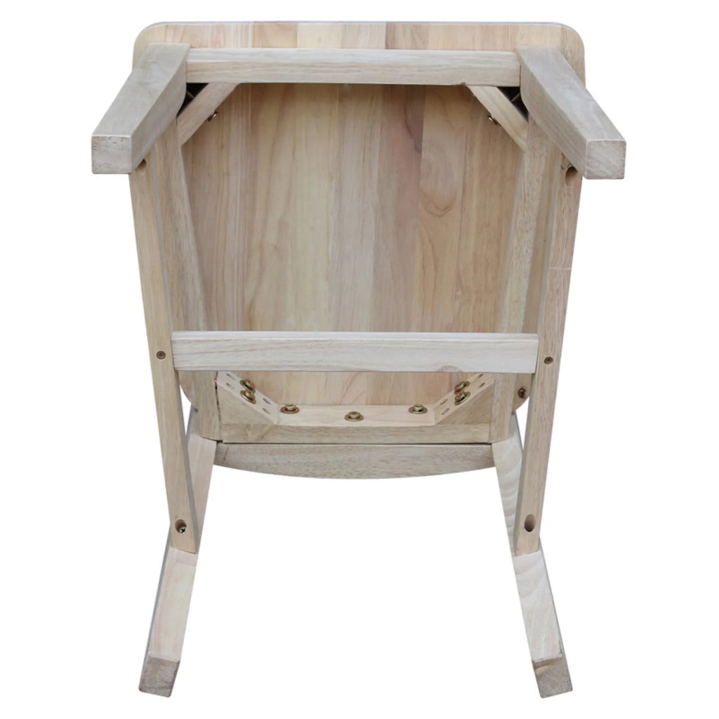 Unfinished Slat Back Dining Chair Set of 2 B6833