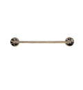 Satin White 24 inch Towel Bar Black Marble C5924