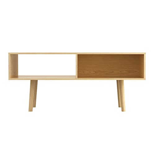 Natural Rattan Storage Drawer and Shelf Coffee Table J5682