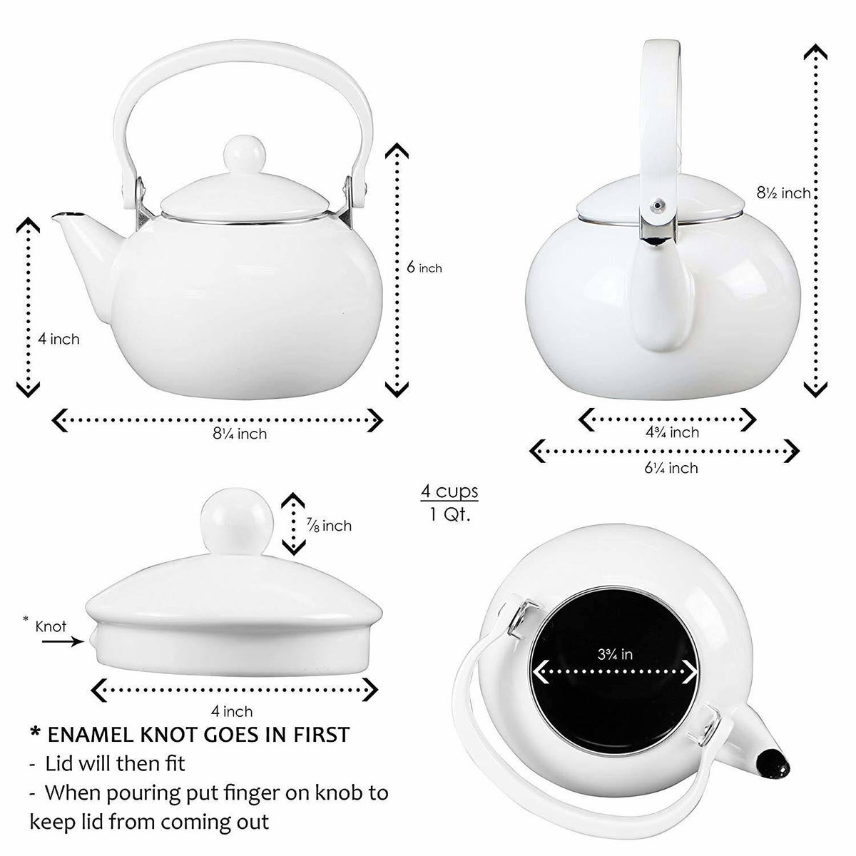 2 Quart Indigo Teakettle C22484