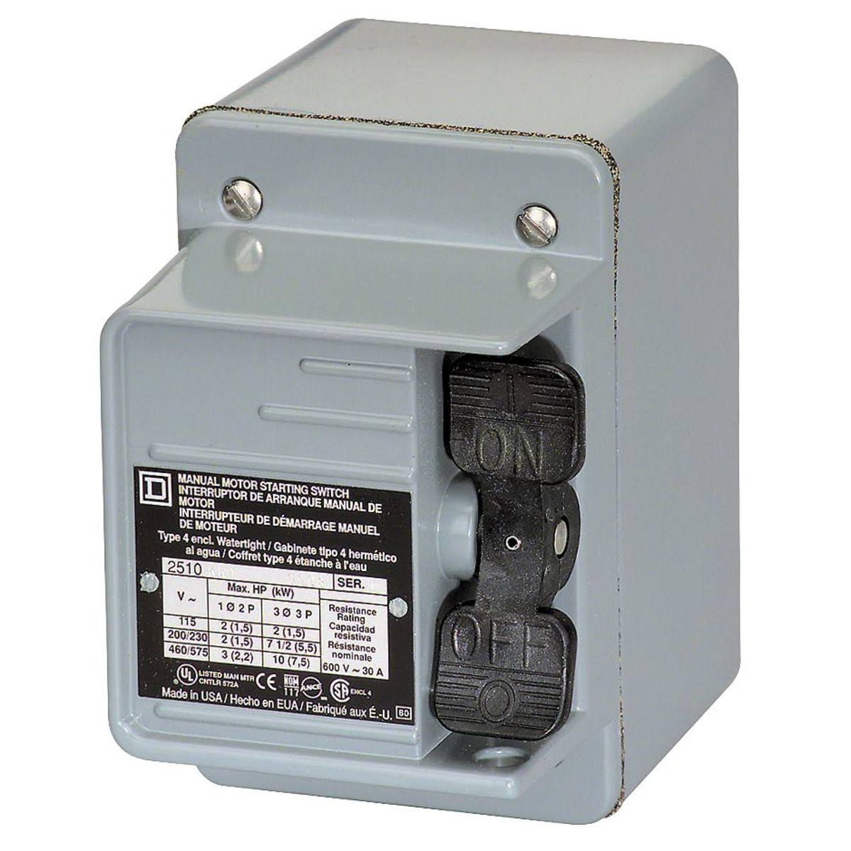 Manual Motor Starter, 16A, 600Vac, 1P J105448