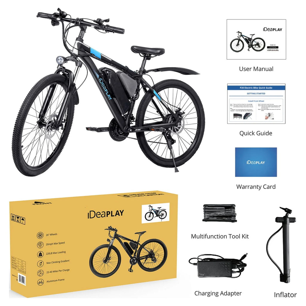 26 inch 350W 20 mph 18 Speed Electric Bike K371