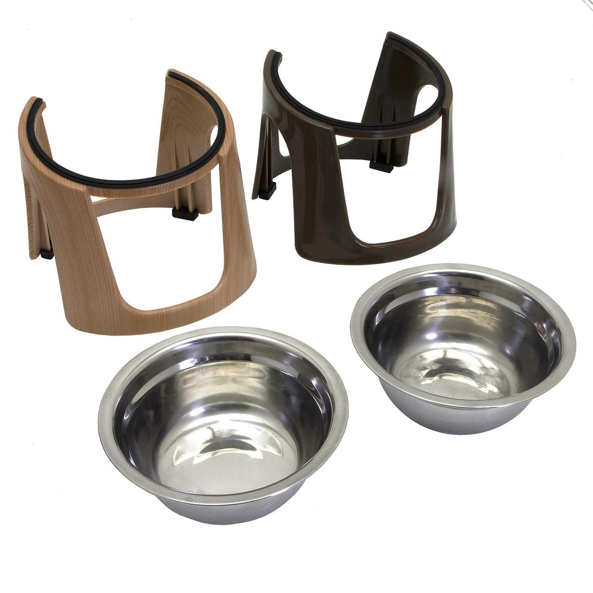 Raised Stainless Steel Food Bowls I43859