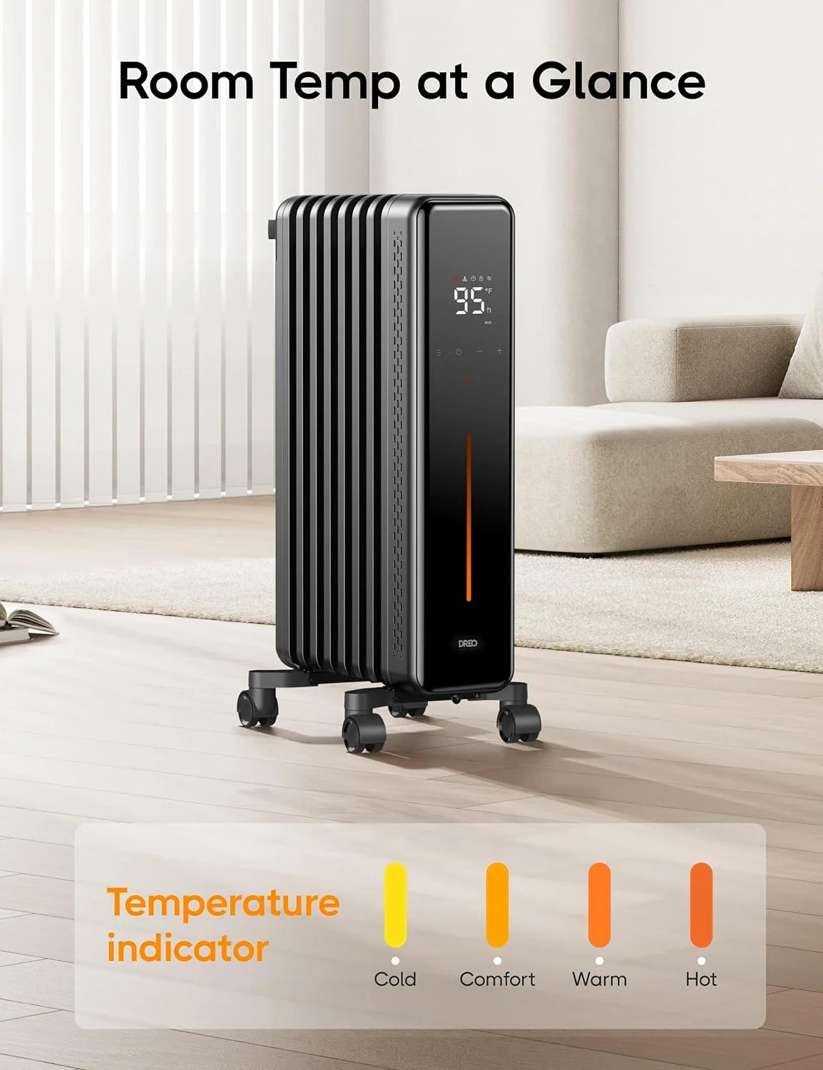 1500W Oil Filled Radiator with Remote Control V8961