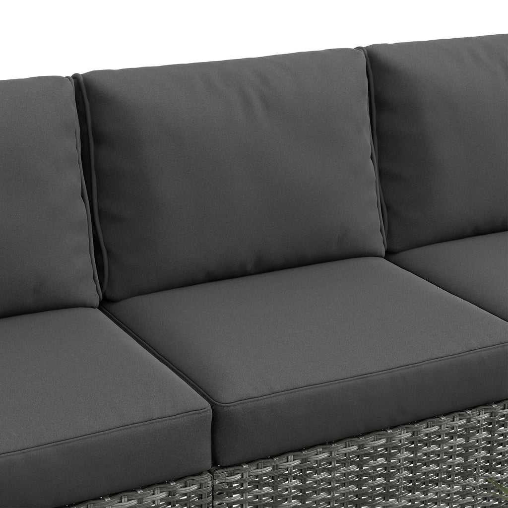 Gray Patio Furniture Set with Fire Pit Table H9677