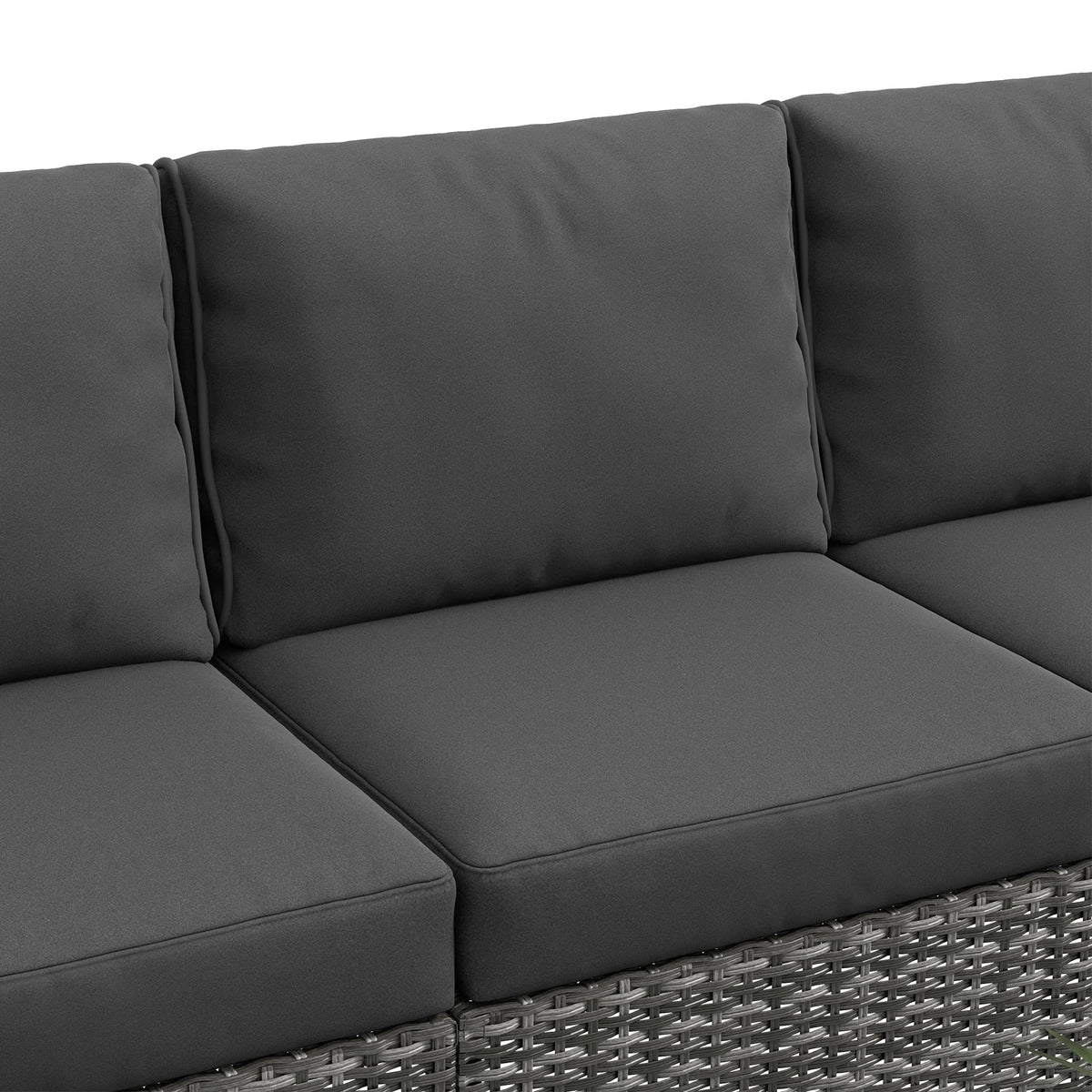 Gray Patio Furniture Set with Fire Pit Table H9677