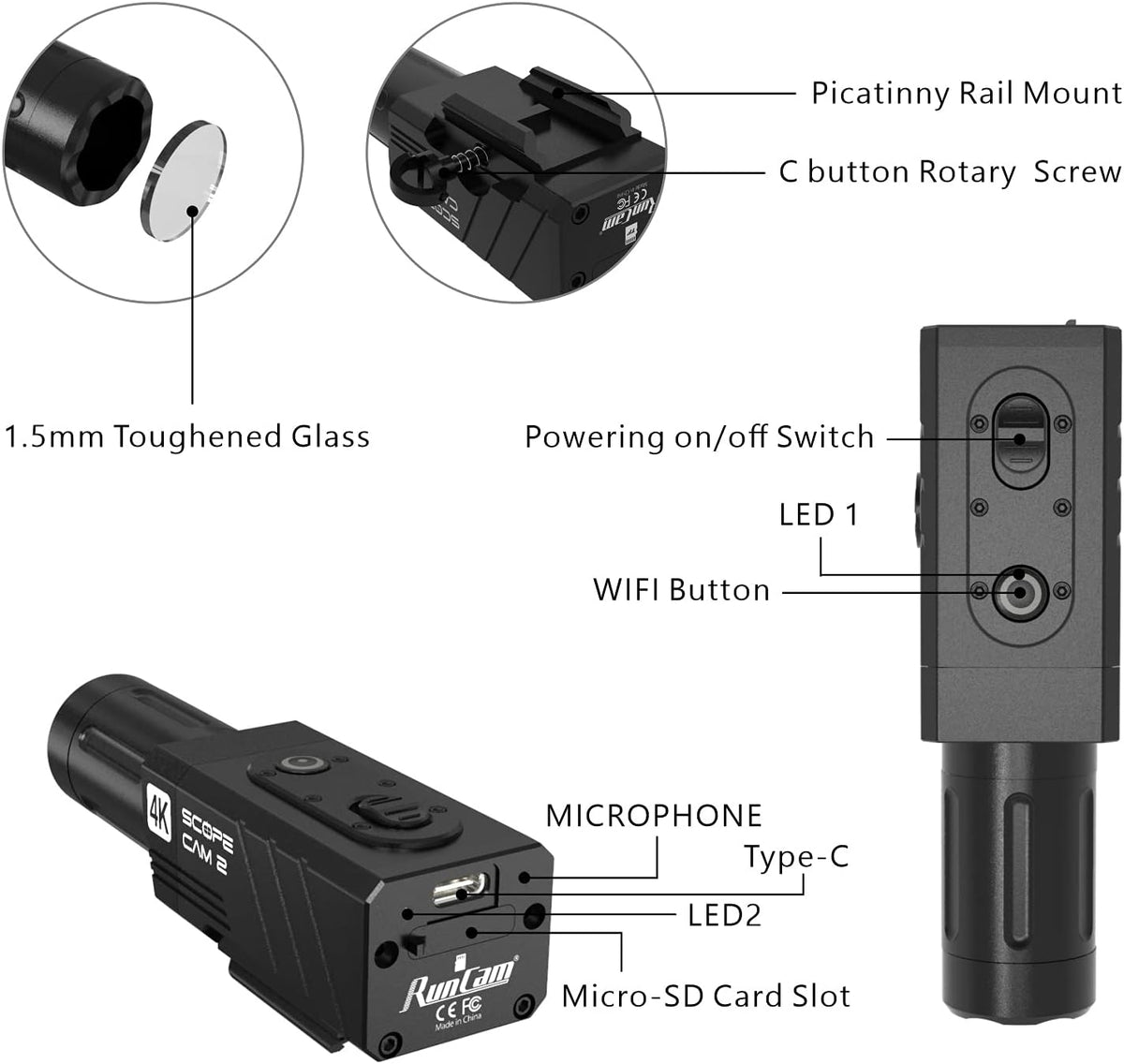4K Zoom Action Camera Waterproof Mini Video Camera B6721