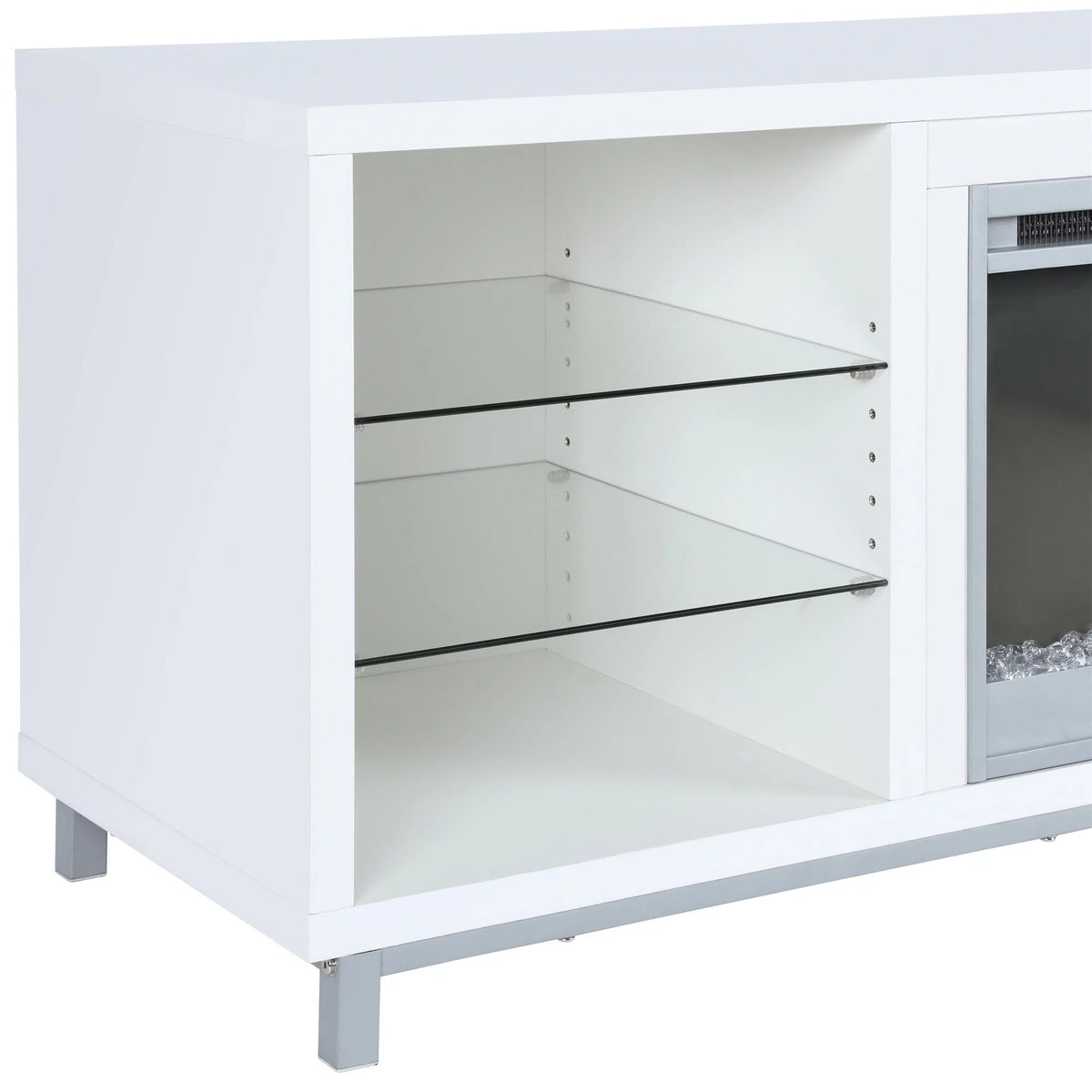 White Fireplace TV Stand E329