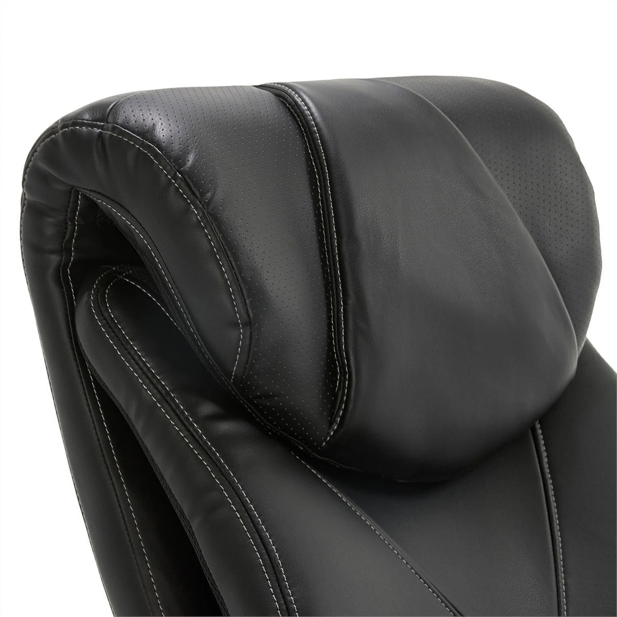 Black Faux Leather Metal Executive Office Chair U168