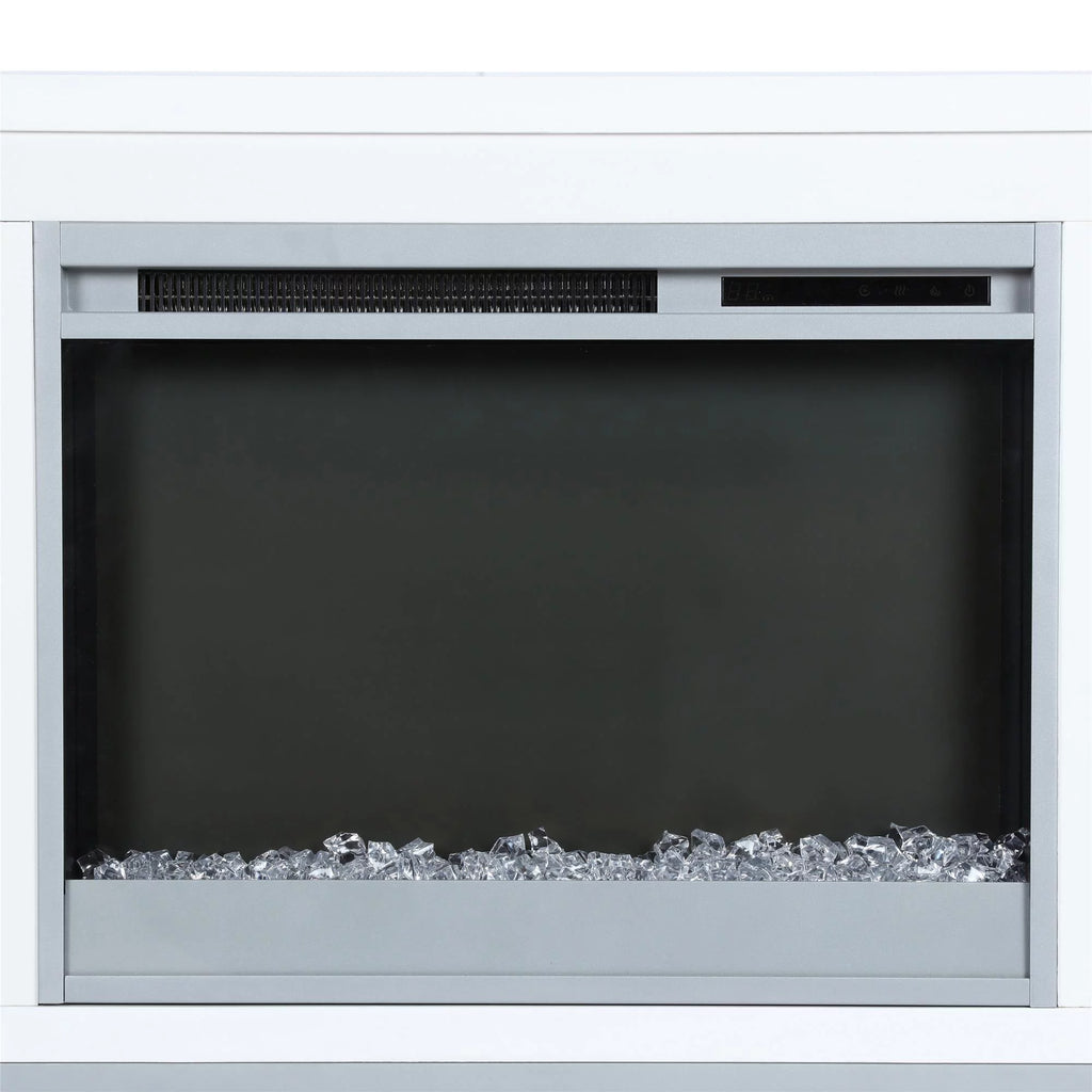 White Fireplace TV Stand E329
