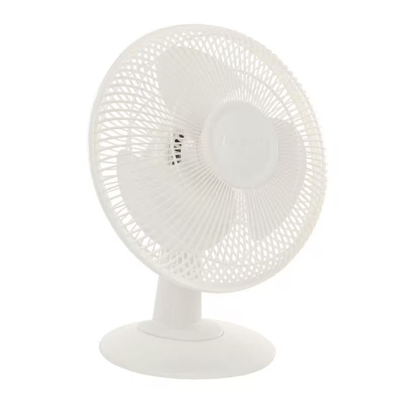 White 3 Speed Oscillating Table Fan R10518