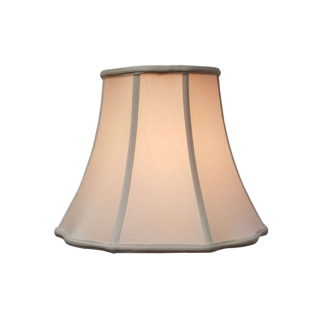 Beige Flare Bottom Outside Corner Scallop Lamp Shade, 10 x 18 x 13 J3108